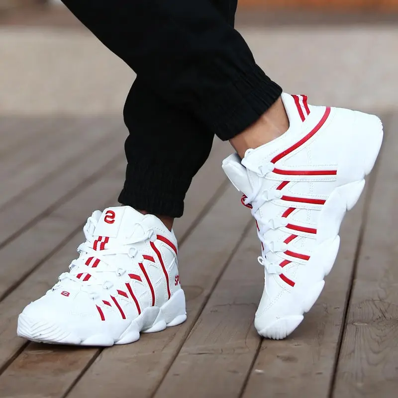 H51a49a65cef34b6c885ca120c2d19f3e1-4.webp Large Size PU Leather Men's Running Shoes Men's White Sports Shoes Women Sport Shoes for Men Sneakers Red Basket Walk GME-0105 - Image 1