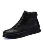 ⁦Large Size High Top PU Leather Men's Sneakers Male Running Shoes Sports Man Shoes Sport Man Sneakers Red Vulcanise Flat GME-2226⁩ - الصورة ⁦9⁩