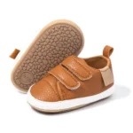Classic Fashion Baby Casual Sneakers Vintage PU Leather 4 Colours Kids Baby Soft Rubber Sole Slip Resistant Infant Crib Shoes - Image 9