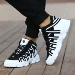 ⁦Large Size PU Leather Men's Running Shoes Men's White Sports Shoes Women Sport Shoes for Men Sneakers Red Basket Walk GME-0105⁩ - الصورة ⁦5⁩