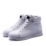 ⁦Large Size High Top PU Leather Men's Sneakers Male Running Shoes Sports Man Shoes Sport Man Sneakers Red Vulcanise Flat GME-2226⁩ - الصورة ⁦3⁩