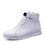 ⁦Large Size High Top PU Leather Men's Sneakers Male Running Shoes Sports Man Shoes Sport Man Sneakers Red Vulcanise Flat GME-2226⁩ - الصورة ⁦7⁩