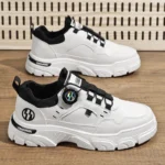 ⁦Autumn Mens Casual Shoes Leather Men's Sneakers Comfortable Soft Male Wark Board Shoes Platform Shoe for Men Кроссовки Мужские⁩ - الصورة ⁦3⁩
