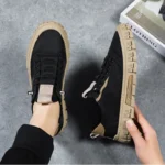 ⁦2024 New Men Canvas Shoes Brand Breathable Men Casual Shoes Fashion Comfortable Sneakers Platform Slip on Vulcanized Shoes Male⁩ - الصورة ⁦4⁩
