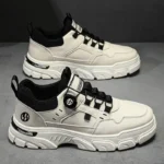 ⁦Autumn Mens Casual Shoes Leather Men's Sneakers Comfortable Soft Male Wark Board Shoes Platform Shoe for Men Кроссовки Мужские⁩ - الصورة ⁦7⁩