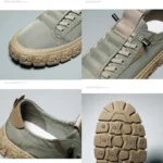 ⁦2024 New Men Canvas Shoes Brand Breathable Men Casual Shoes Fashion Comfortable Sneakers Platform Slip on Vulcanized Shoes Male⁩ - الصورة ⁦6⁩