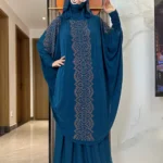New Dubai Ramadan Muslim Women's Prayer Set Hooded Hijab With the Long Skirt Turkey-African Dubai Islam Lady Cloth Kaftan Abaya