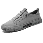 ⁦2024 New Men Canvas Shoes Brand Breathable Men Casual Shoes Fashion Comfortable Sneakers Platform Slip on Vulcanized Shoes Male⁩ - الصورة ⁦8⁩
