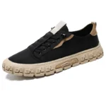 ⁦2024 New Men Canvas Shoes Brand Breathable Men Casual Shoes Fashion Comfortable Sneakers Platform Slip on Vulcanized Shoes Male⁩ - الصورة ⁦7⁩