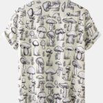 New For 2022, Men's Color Pattern Casual Short Sleeve Lapel Shirt