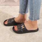 Women'S Summer Slide Sandals - Thick Sole, Fashionable Cartoon Butterfly Design, Soft & Durable EVA Material, Lightweight & Comfortable for Indoor/Outdoor Wear, Positioning Printing Style, Open Toe Slip-On Footwear | Cartoon Print Sandals | Durable EVA Ma - Image 2