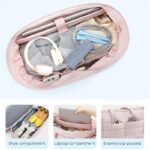 ⁦Lightweight & Spacious Women's Travel Bag with Detachable Shoulder Strap, Zip Closure, and Separate Shoe Compartment - Perfect for Overnight Trips & Gym⁩ - الصورة ⁦6⁩