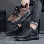 ⁦New Fashion Casual Shoes, Versatile Sneakers, with Soft Bottom, Thick Sole, And Mid-Cut⁩ - الصورة ⁦2⁩