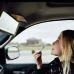 Car Sun Visor Makeup Mirror with LED Three-Color Light, Adjustable Brightness, And Designed for Vehicle Use. - Image 6