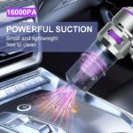 16000Pa Strong Suction, 100W Brushless Motor Vacuum Cleaner, Handheld Car Vacuum, 4-In-1 Portable Vacuum Cleaner, Suitable for Cars, Homes, Offices, And Camping. - Image 2