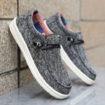 ⁦Men's Casual Slip-On Canvas Shoes, Comfortable Lightweight Slip On Casual Shoes For Daily & Leisure⁩ - الصورة ⁦7⁩