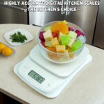 ⁦1pc 6kg/13oz Digital Kitchen Scale 0.1g Precision High Accuracy, Compact White Food Scale for Baking, Coffee, Jewelry - Battery-Powered with Large Display, Requires 2 AAA Batteries (Not Included), Baking Essentials, Sleek Design, Easytoread Display⁩ - الصورة ⁦5⁩