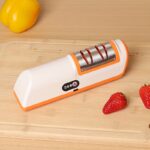 Professional USB Rechargeable Portable Electric Knife Sharpener, Adjustable Angle 20-Degree Straight Edge, Suitable for Kitchen Knives, Chef Knives, Slicing Knives, Santoku Knives, Peeling Knives, Small Knives, Ceramic Knives - Image 7