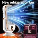 ⁦Jkuoo Ultra-Quiet Desktop Fan - Compact USB Rechargeable Air Cooler for Office and Home Use, Lithium Battery Powered⁩ - الصورة ⁦2⁩