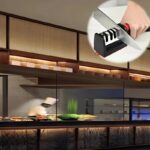 ⁦Knife Sharpener 4 Stages Professional Kitchen Knife Sharpening Stone Tungsten Diamond Ceramic Knife Sharpening Tool⁩ - الصورة ⁦5⁩