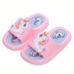Cute Cartoon Unicorn Open Toe Slippers For Girls, Non Slip Lightweight Slippers For Indoor Shower Pool, All Seasons - Image 11