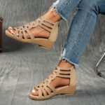 ⁦Elegant Women'S Strappy Sandals with Rhinestone Detailing, Lightweight Comfortable EVA Material, Open Toe Design with Ankle Strap, Summer Fashion Shoes|Elegant Strappy Sandals|EVA Construction, Strappy Sandals⁩ - الصورة ⁦12⁩