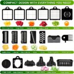 ⁦1 Set, 22in1/ 15in1, Vegetable Chopper, Multifunctional Fruit Slicer, Manual Food Grater, Vegetable Slicer, Cutter With Container, Onion Mincer Chopper, Household Potato Shredder, Kitchen Stuff, Kitchen Gadgets, Dorm Essentials Kitchen Accessories⁩ - الصورة ⁦13⁩