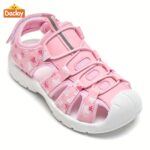 DACLAY Youngsters' Lightweight Breathable Sports Sandals with Closure - Non-Slip Geometric Design, Low-Top for Boys & Girls, All-Season Outdoor Casual Running Shoes, Youngsters Sandals, Allseason Footwear, Stylish Youngsters'S Footwear, Durable Youngsters