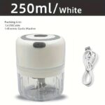 1pc, 250ml Capacity, USB Rechargeable Cooking Machine, Kitchen Garlic Mixer, Small Automatic Cooking Machine, Multi Scene Use Tools, Various Colors, Kitchen Supplies - Image 4