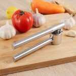 ⁦1pc Garlic Press, Stainless Steel Garlic Mincer & Peeler, Garlic Crusher, Removable Inner Dish Design For Easy Clean And Filling Garlic Kitchen Accessories⁩ - الصورة ⁦8⁩