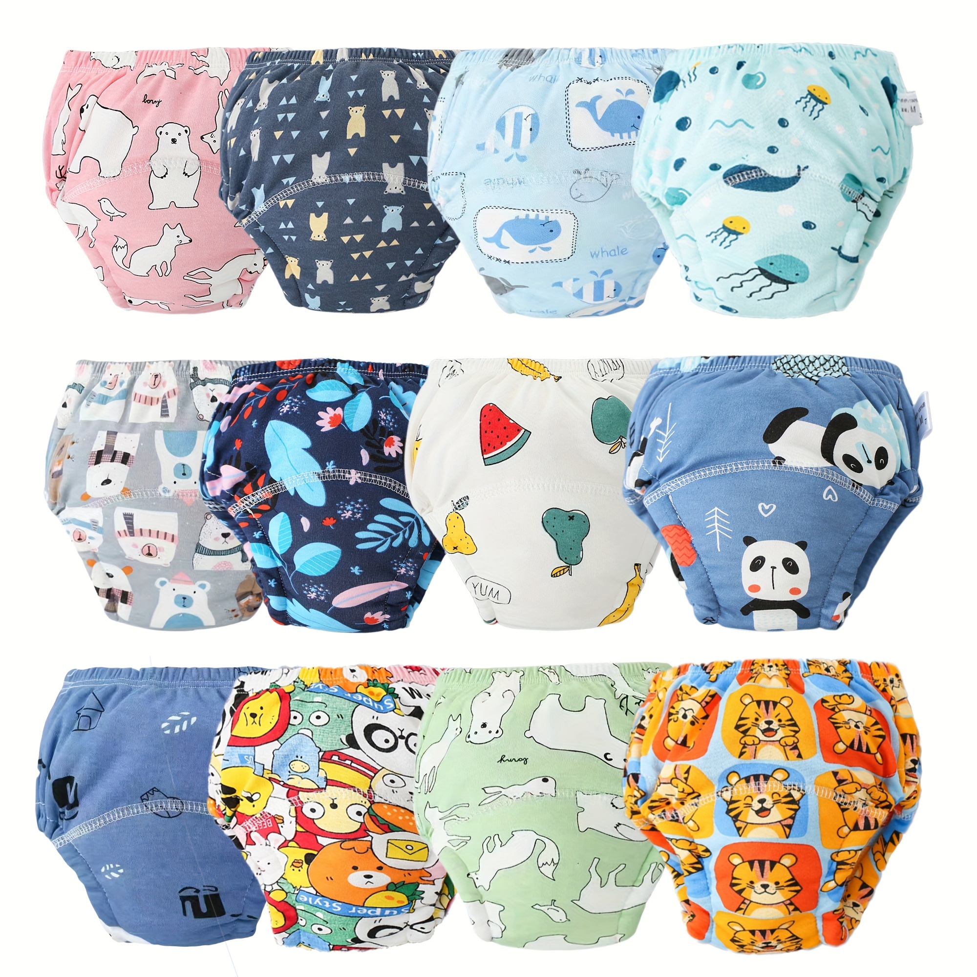 05f35a30-f4c4-43b0-bf5c-081d0bb26db6.jpg 12pcs Youngsters Training Diapers Youngsters Sitting Aids Youngsters Underwear Gifts for Youngsters - Image 1