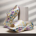 1 Pair Women'S Fashion Slides, 2024 HD 3D Digital Print, Casual Style, Alphabet Pattern, Open Toe, Mid Heel, EVA Material, Slip-On, Summer Beach Slippers, Anti-Odor, Durable Sole, Versatile for Indoor & Outdoor Use - Image 6