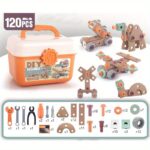 120pcs Kids DIY Tool Set - Educational STEM Construction Toy Kit with Handmade Plastic Tools, Assembly Required, Role Play Game for Children, Creative Brain Teaser for Fine Motor Skills Development, Perfect Christmas Birthday Gift for Boys & Girls - Image 6
