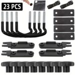 ⁦23 Pieces Car Roof Rack Accessories Kit: U-Shaped Clamps, Metal Fixtures, Stickers, Pads, Speed Clamps, Quick Release Straps, and Tension Bars - Suitable for 80mm Crossbars⁩ - الصورة ⁦6⁩