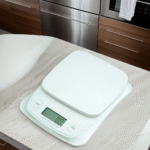 ⁦1pc 6kg/13oz Digital Kitchen Scale 0.1g Precision High Accuracy, Compact White Food Scale for Baking, Coffee, Jewelry - Battery-Powered with Large Display, Requires 2 AAA Batteries (Not Included), Baking Essentials, Sleek Design, Easytoread Display⁩ - الصورة ⁦6⁩