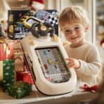 ⁦Kids Racing Game Console with Steering Wheel - Realistic Driving Experience, Competitive Toy for Ages 3-6, Exciting Strategy Game, New Year Gift, USB Powered, ABS Material, Traffic Education⁩ - الصورة ⁦3⁩