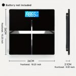 ⁦Weight scale, digital bathroom scale, household scale, weighing 180kg⁩ - الصورة ⁦2⁩
