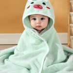 ⁦Baby's Animal Pattern Hooded Bathrobe, Multi-functional & Highly Absorbent, Soft Comfortable Pajama, Must-have Robes After Swimming/beach/Bathing⁩ - الصورة ⁦13⁩