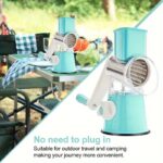 Multifunctional 3-in-1 Easy-to-Use Manual Cheese and Vegetable Potato Grater with Handle - Made of Durable Plastic, Rustproof, Easy to Clean, Perfect for Kitchen, Camping, and RV Use - Includes 3 Interchangeable Shaving Blades - Image 10