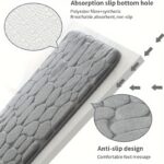 1pc Anti Slip Pebble Pattern Soft Absorbent Foot Pads for Bathroom, Bedroom & Kitchen - Absorbs water and reduces slipping - Image 9