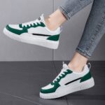 Women'S Casual Athletic Sneakers, Skate Shoes with EVA Sole, Comfortable & Lightweight, Non-Slip & Stable Fit, All-Season, Ideal for Daily Wear & Outdoor Activities, Fits All Seasons, Low Top Lace-Up Style, Plain Toe, Couples' Matching Design, Everyday Sn - Image 6
