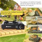 REDSUN Portable Butane Stove Set - Compact Desktop Gas Stove with Auto-Off Safety Feature, Patented Large Pot Design, Ideal for Picnics, BBQs, Hot Pots, Camping, RVs & More - High-Quality Iron Construction, Portable Stov - Image 4