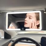 Car Sun Visor Makeup Mirror with LED Three-Color Light, Adjustable Brightness, And Designed for Vehicle Use. - Image 4