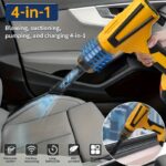 New Upgraded High-Power Brushless Motor Cordless Vacuum, 4-in-1 Multi-Functional Powerful Handheld Vacuum with Multiple Nozzle Attachments - Perfect for Car Interior, Home, and Office Cleaning, USB Charging, Suction, Blowing, Inflating Air Mattresses, and - Image 8