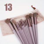 13pcs Luxury Valentine'S Day Makeup Brush Set, Soft Synthetic Bristles - Unscented, All Skin Types, Palm Brush Form, ABS Plastic Handle, Travel Pouch Included - Image 3