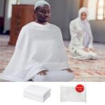 2pcs 1Set Ramadan/Eid Al Fitr Muslim Men'S Prayer Towel Adult White Ihram Arab Traditional Hajj Towel Hajj Towel Prayer Shawl with Tassels Men'S Clothing Gift White Hajj Eid Gift - Image 4