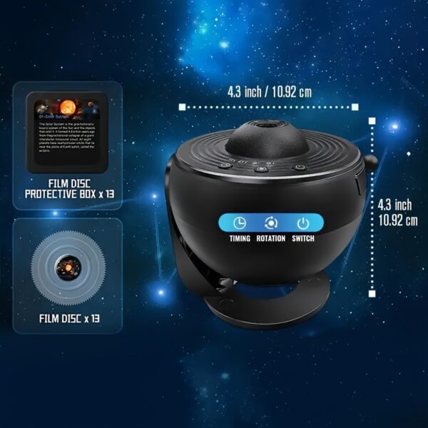 HEEYCEM 13-in-1 for Galaxy Star Projector - 4K HD LED Fairy Lights with Multi-Theme Projection, USB Powered Night Light for Bedroom & Home Theater Decor, Perfect Gift for Christmas and Weddings