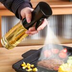 1pc, Dual-Function Oil Dispenser and Sprayer Bottle, Leak-Proof, BPA-Free Plastic, Round Shape, Hand Wash Only, Kitchen Oil Mister for BBQ, Salad Dressing, Cooking, Olive Oil Storage