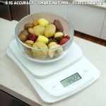 ⁦1pc 6kg/13oz Digital Kitchen Scale 0.1g Precision High Accuracy, Compact White Food Scale for Baking, Coffee, Jewelry - Battery-Powered with Large Display, Requires 2 AAA Batteries (Not Included), Baking Essentials, Sleek Design, Easytoread Display⁩ - الصورة ⁦7⁩