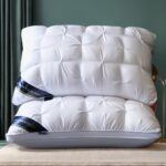 Luxury 5-Star Hotel Quality Pillow - Deep Sleep Neck Support, High-Density Non-Sagging All-Season Pillow with White Satin Cover, 100% Polyester Fill, Hand Wash Only & Vacuum Compression Packaging, Neck Pillow for Sleeping, Sophisticated Home Decor - Image 2